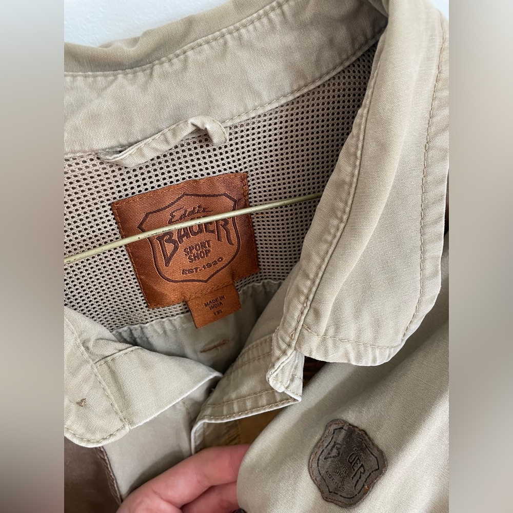 Eddie Bauer Sport Shop Hunting Shirt Jacket. Size XLT. Vented Canvas Feel - Picture 3 of 7
